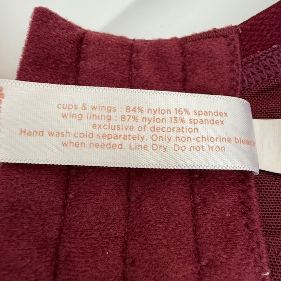 Cacique Lightly Lined Full Coverage Burgundy Bra Women's Size 44DDD - Picture 12 of 14